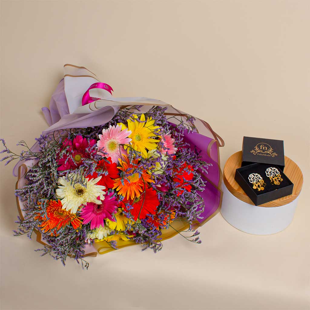Flowrista Online Flowers Shop باقة Perfection ومجوهرات Felizmoda.