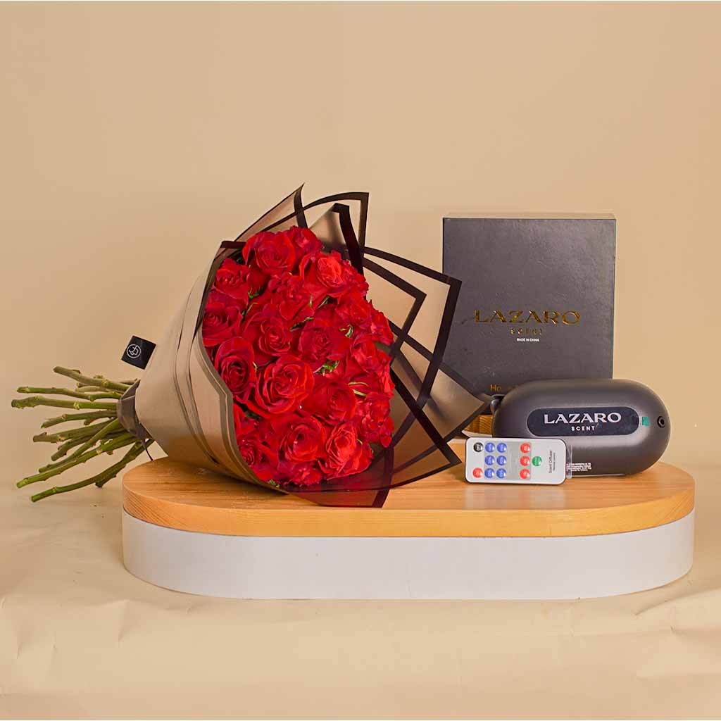 Flowrista Online Flowers Shop Lazaro Home Sense Plus and 25 red roses