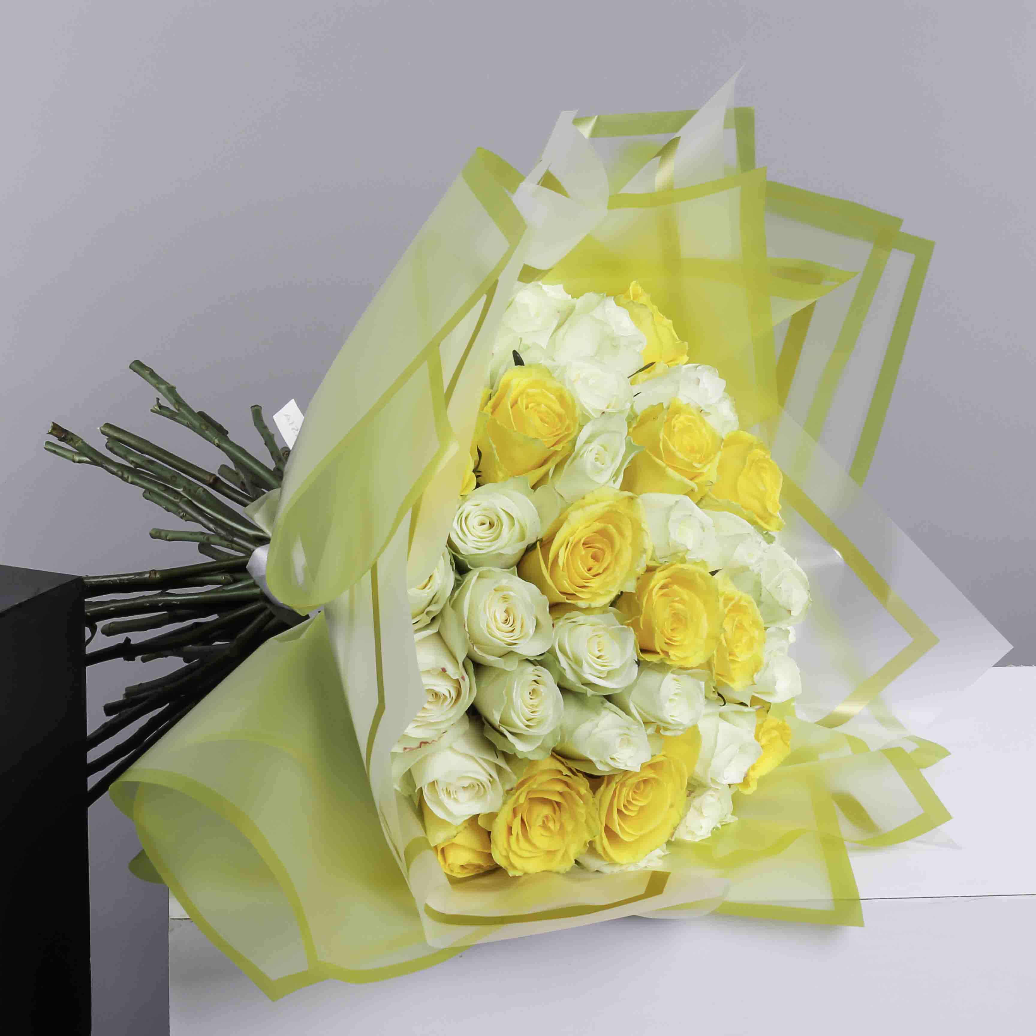 Yellow and white