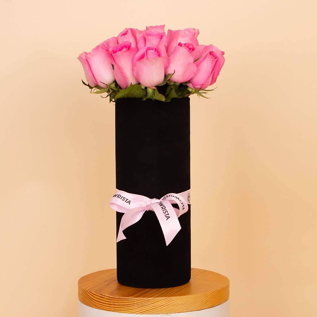 Flowrista Online Flowers Shop مزهرية وردية - ٢٠ وردة وردية