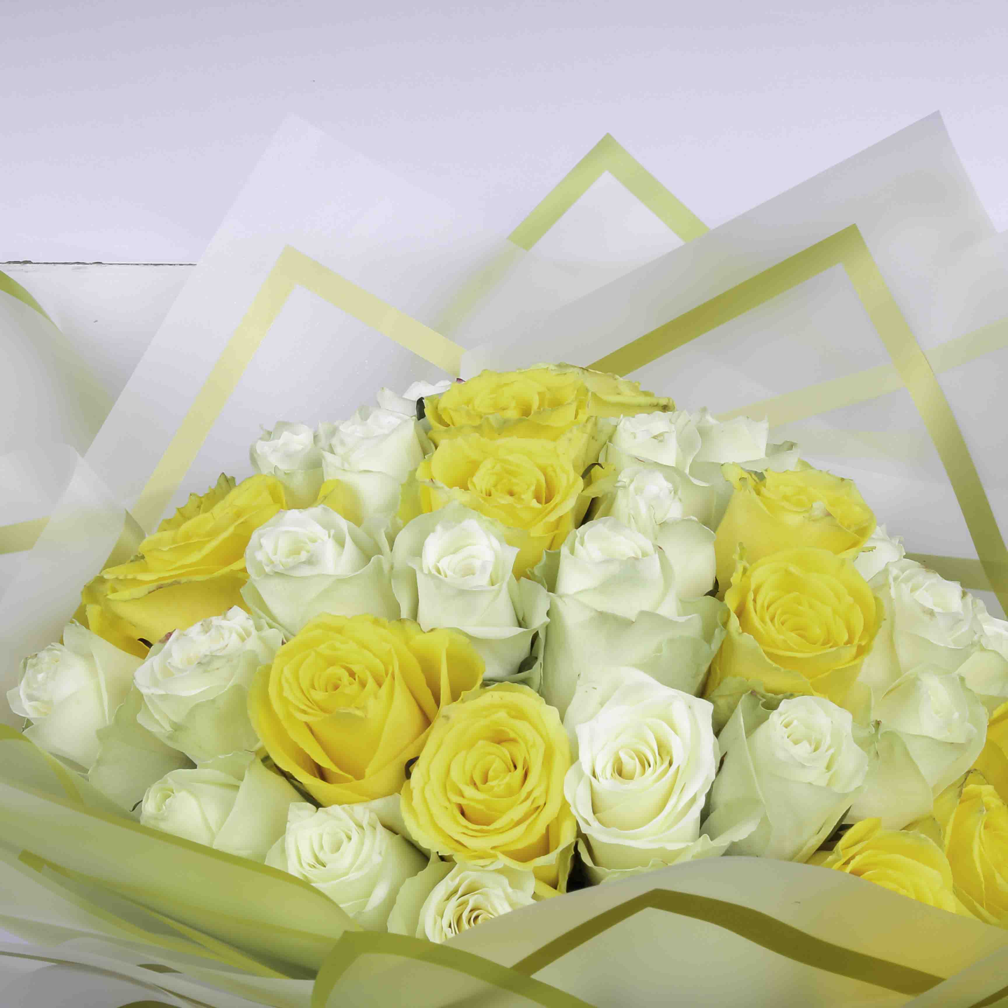 Yellow and white