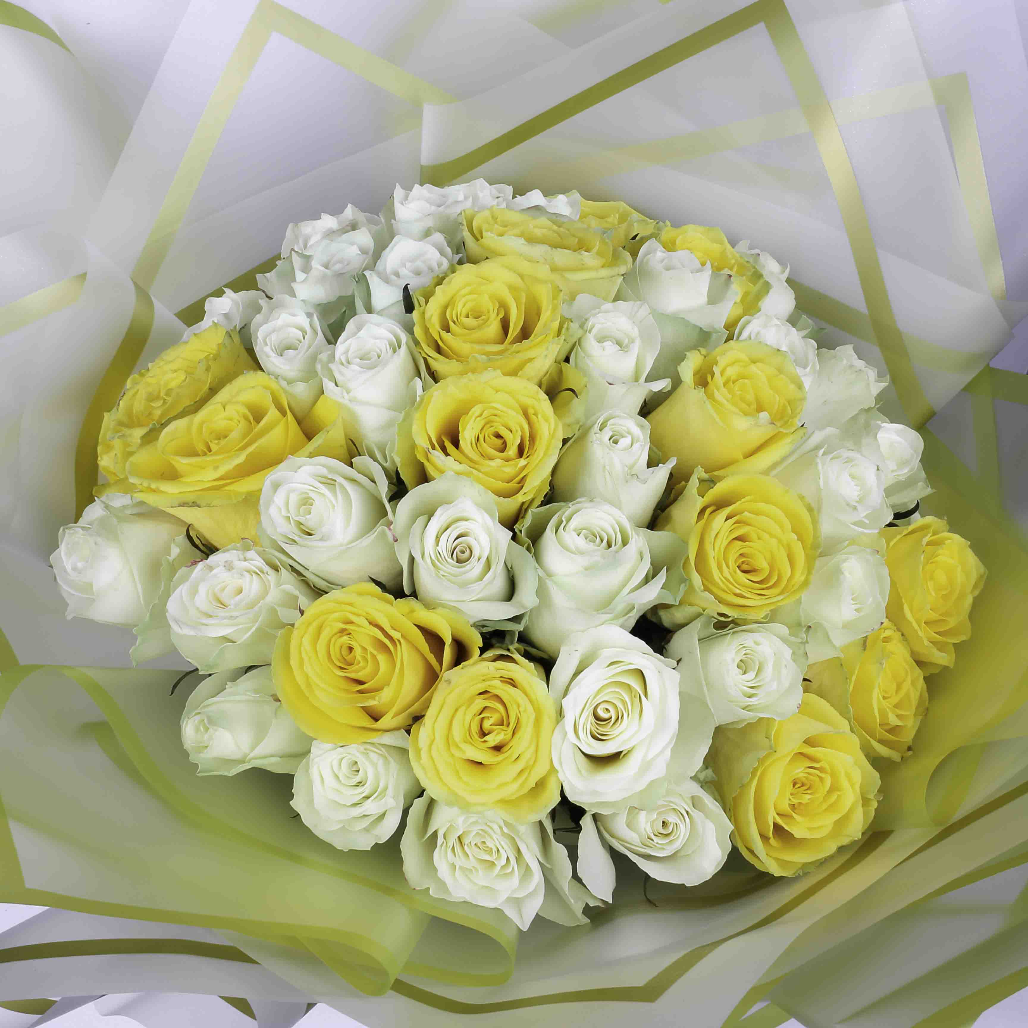 Yellow and white